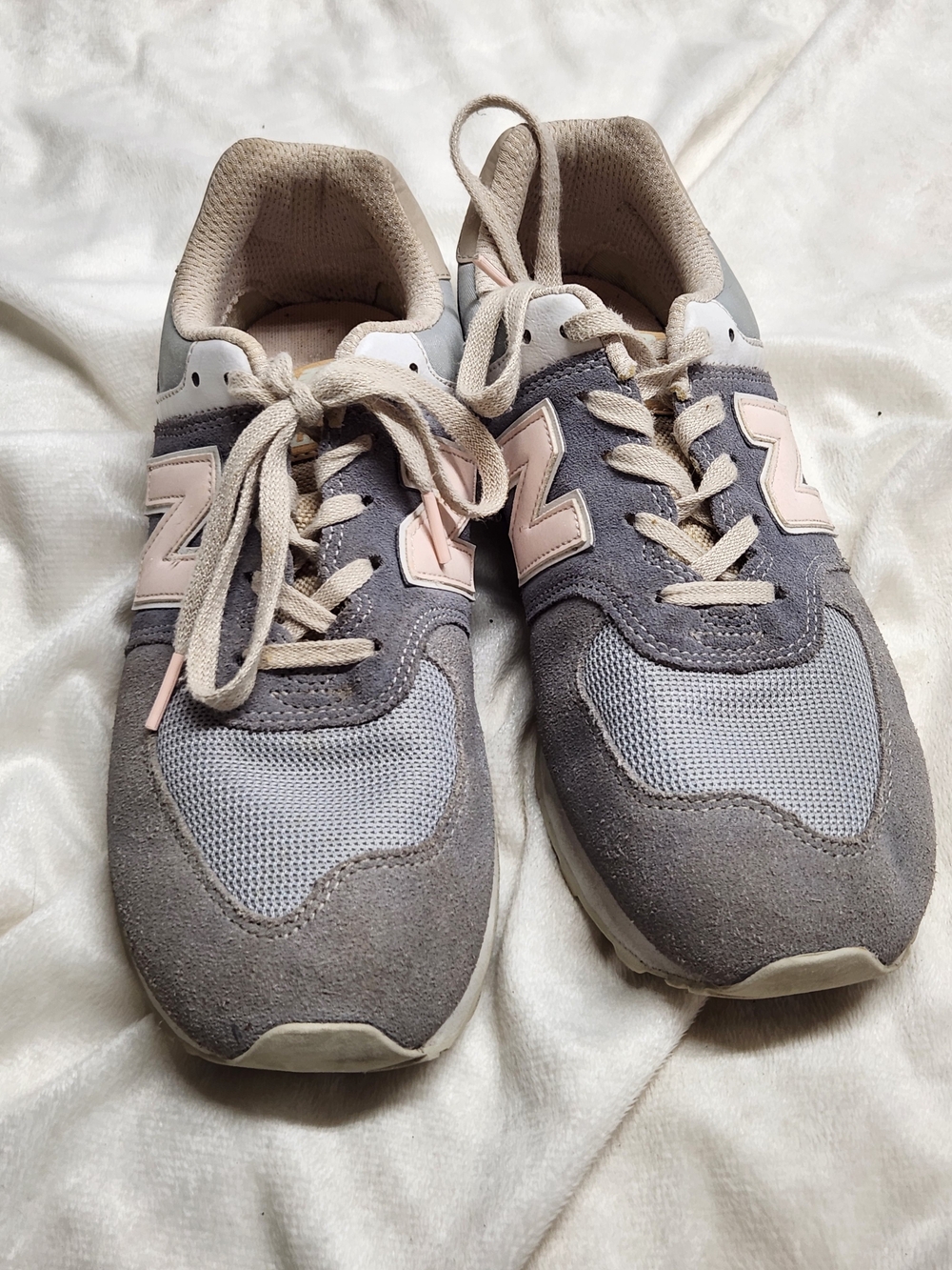 Women’s Grey and Light Pink New Balance Sneakers